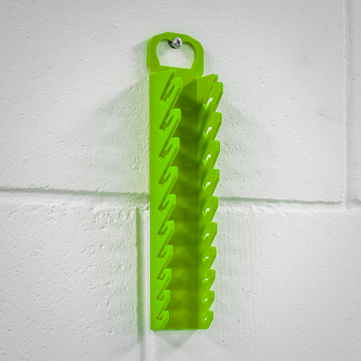 Premier WR10HV Premier Spanner Rack Capacity 10 Stubby Spanners - Hi-Vis Green