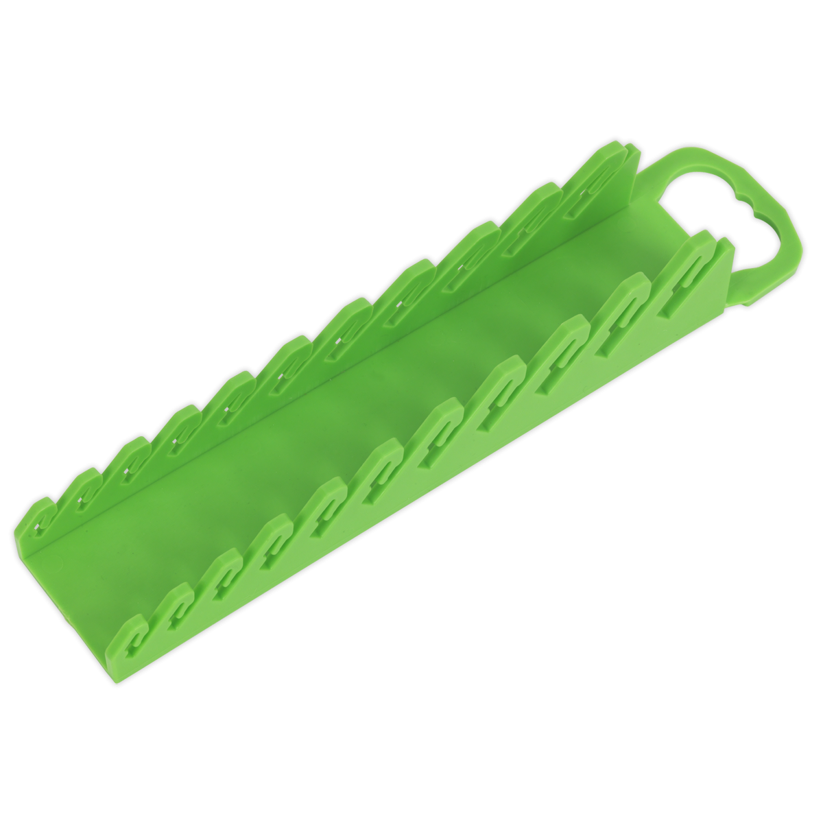 Premier WR10HV Premier Spanner Rack Capacity 10 Stubby Spanners - Hi-Vis Green