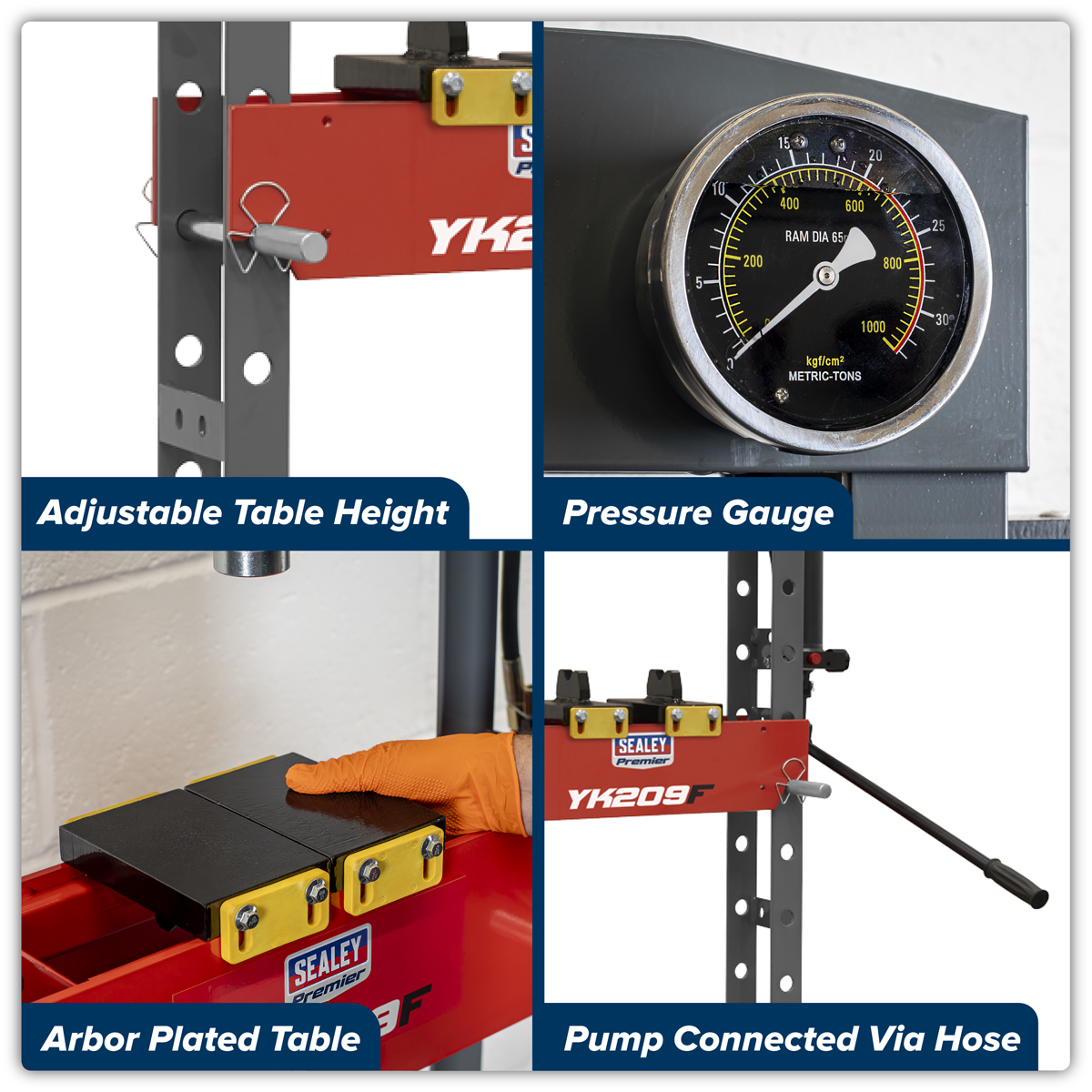 Premier YK209F Premier Heavy-Duty Floor Type Hydraulic Press 20 Tonne