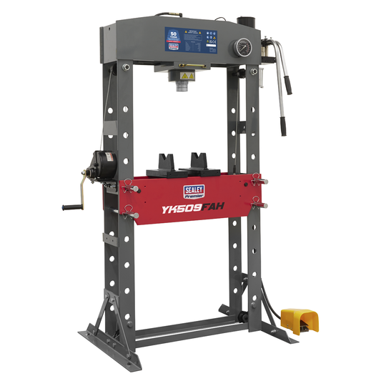 Premier YK509FAH Premier Air/Hydraulic Floor Type Press with Foot Pedal 50 Tonne