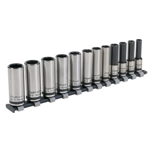 Premier Black AK2744B Premier Black Deep Lock-On™ Socket Set 3/8"Sq Drive 12pc