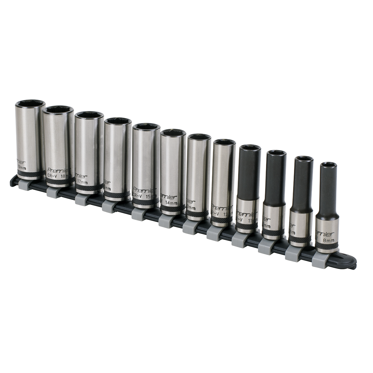 Premier Black AK2744B Premier Black Deep Lock-On™ Socket Set 3/8"Sq Drive 12pc