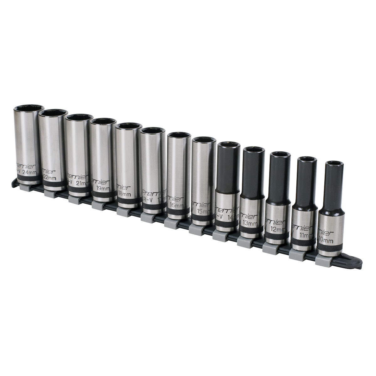 Premier Black AK2745B Premier Black Deep Lock-On™ Socket Set 1/2"Sq Drive 13pc