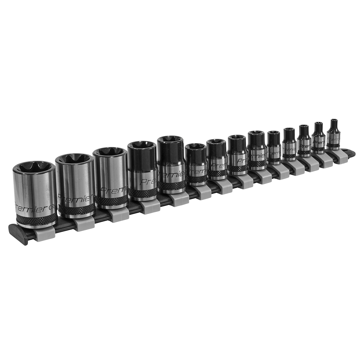 Premier Black AK618B Premier Black TRX-Star* Socket Set 1/4", 3/8" & 1/2"Sq Drive E4-E24 14pc