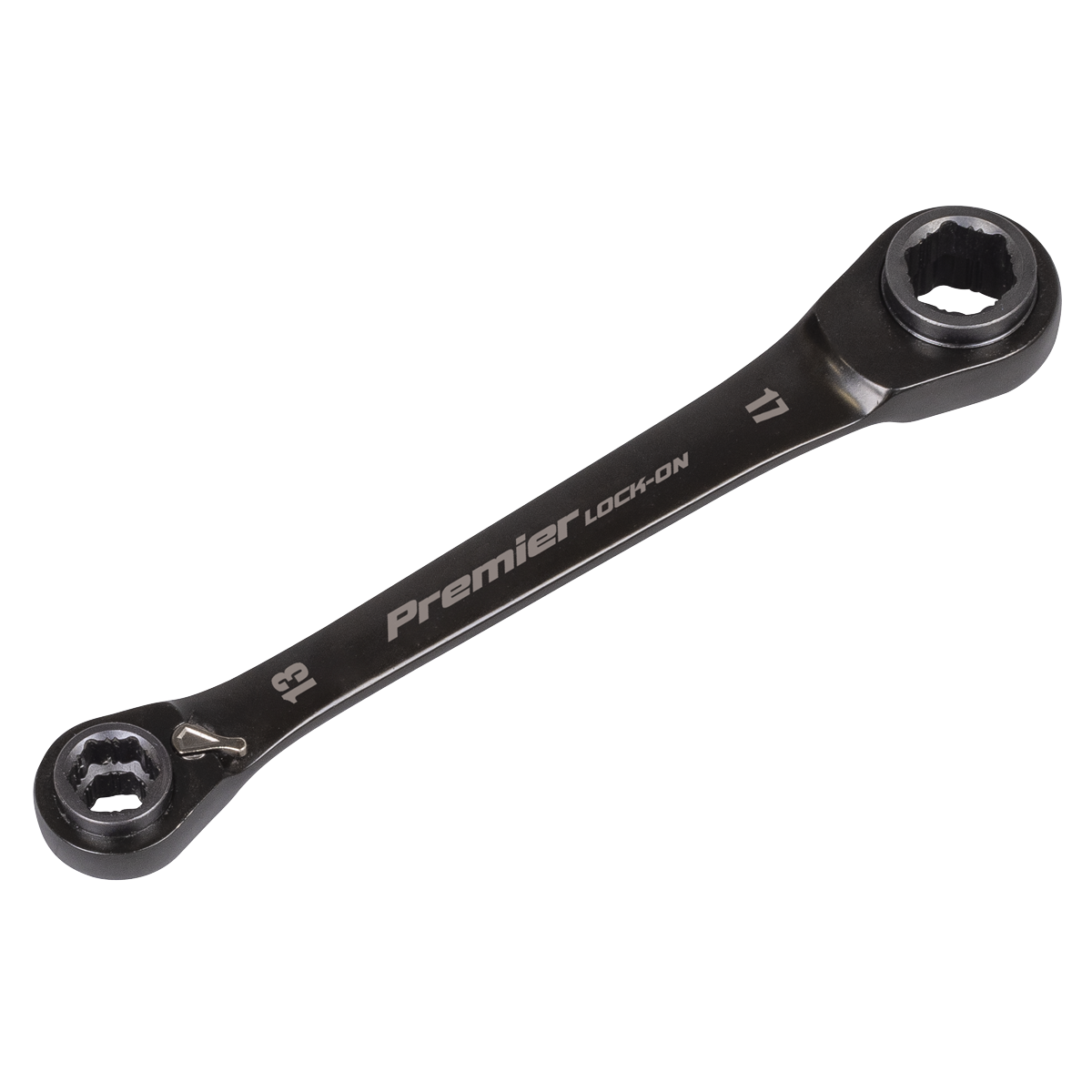 Premier Black AK63923 Premier Black 4-in-1 Reversible Lock-On™ Ratchet Ring Spanner