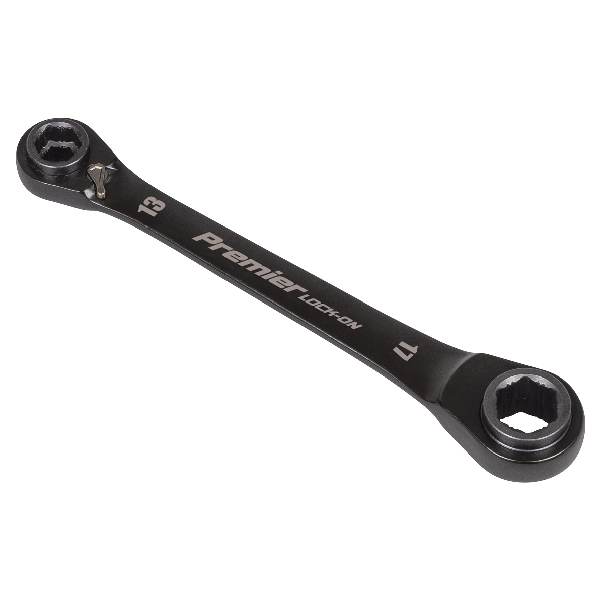 Premier Black AK63923 Premier Black 4-in-1 Reversible Lock-On™ Ratchet Ring Spanner
