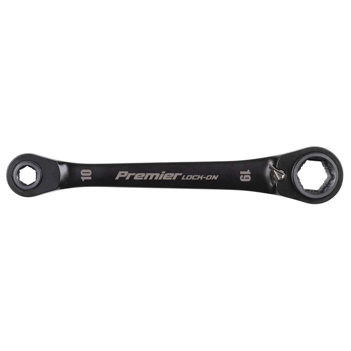 Premier Black AK63923 Premier Black 4-in-1 Reversible Lock-On™ Ratchet Ring Spanner