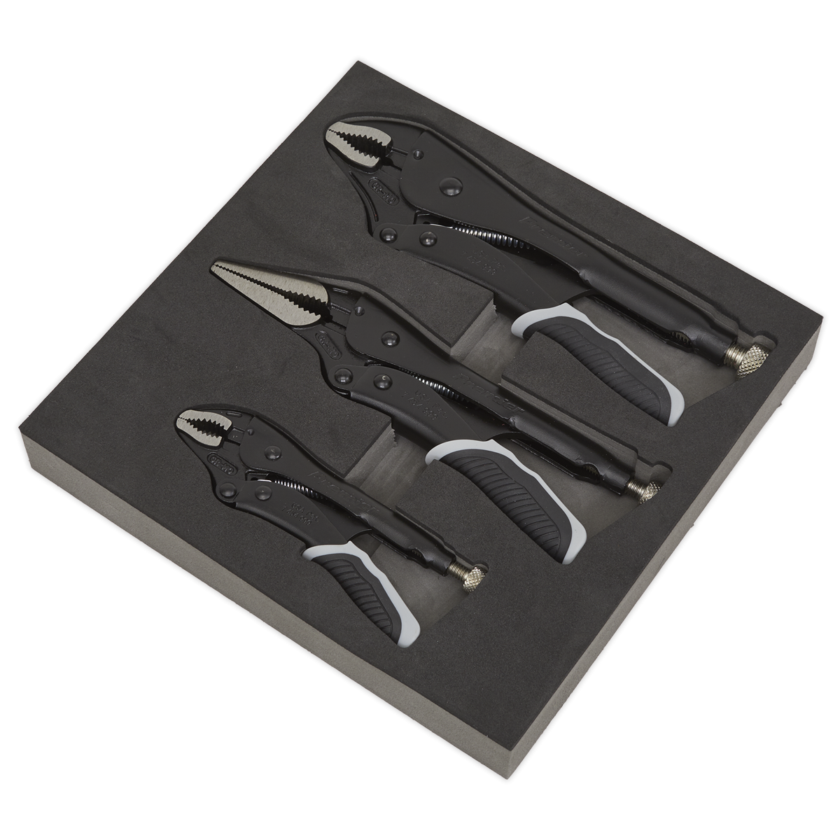Premier Black AK6863B Premier Black Quick Release Locking Pliers Set 3pc