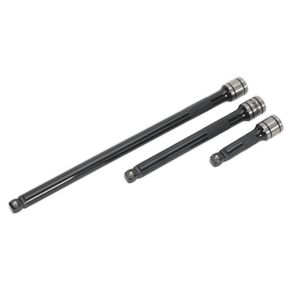 Premier Black AK7691 Premier Black Wobble/Rigid Extension Bar Set 3/8"Sq Drive 3pc