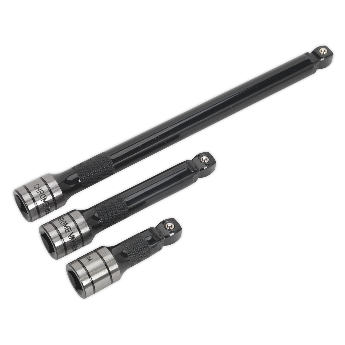 Premier Black AK7692 Premier Black Wobble/Rigid Extension Bar Set 1/2"Sq Drive 3pc