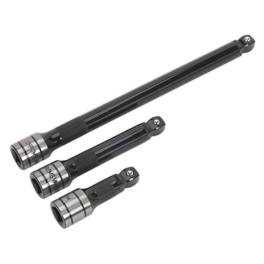 Premier Black AK7692 Premier Black Wobble/Rigid Extension Bar Set 1/2"Sq Drive 3pc