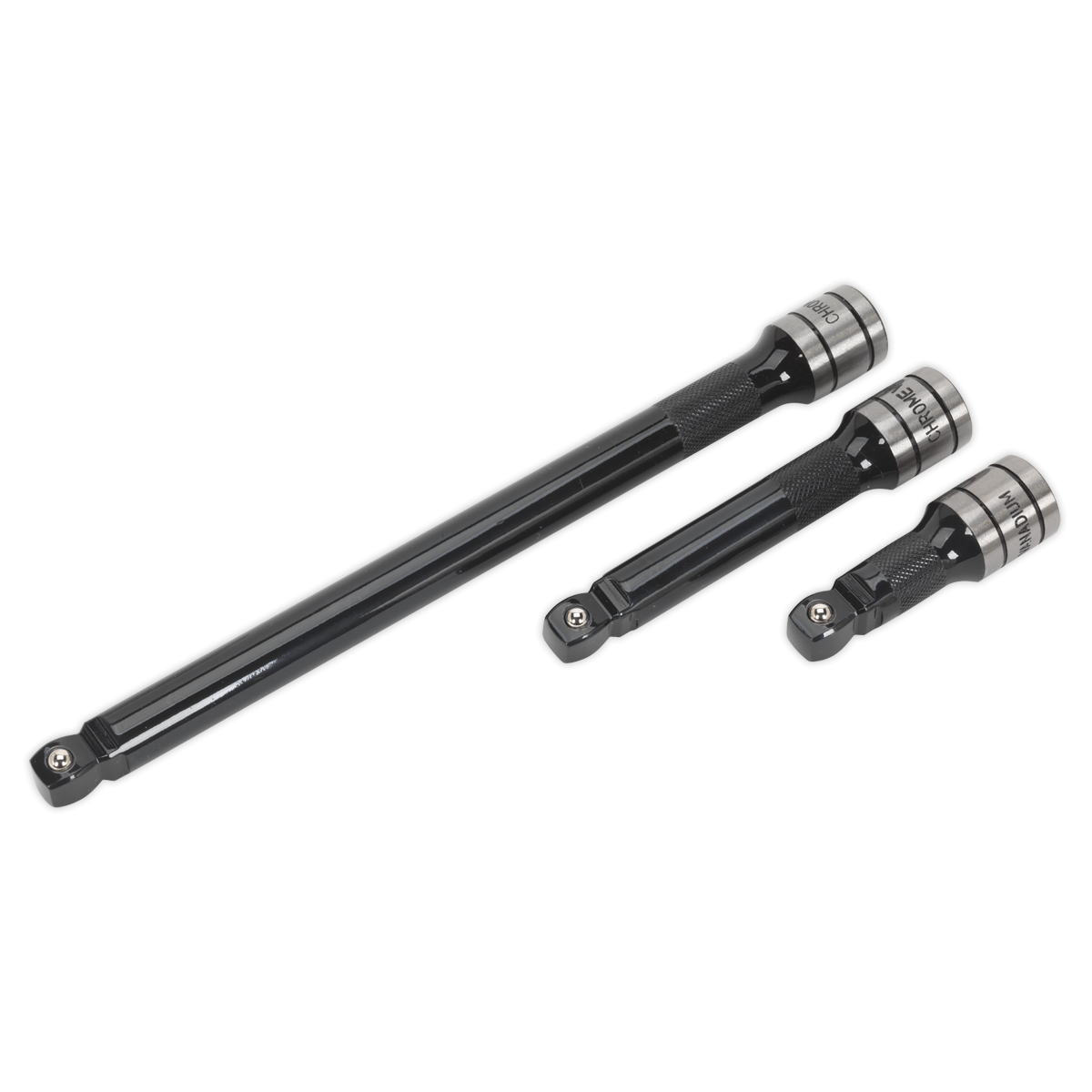 Premier Black AK7692 Premier Black Wobble/Rigid Extension Bar Set 1/2"Sq Drive 3pc