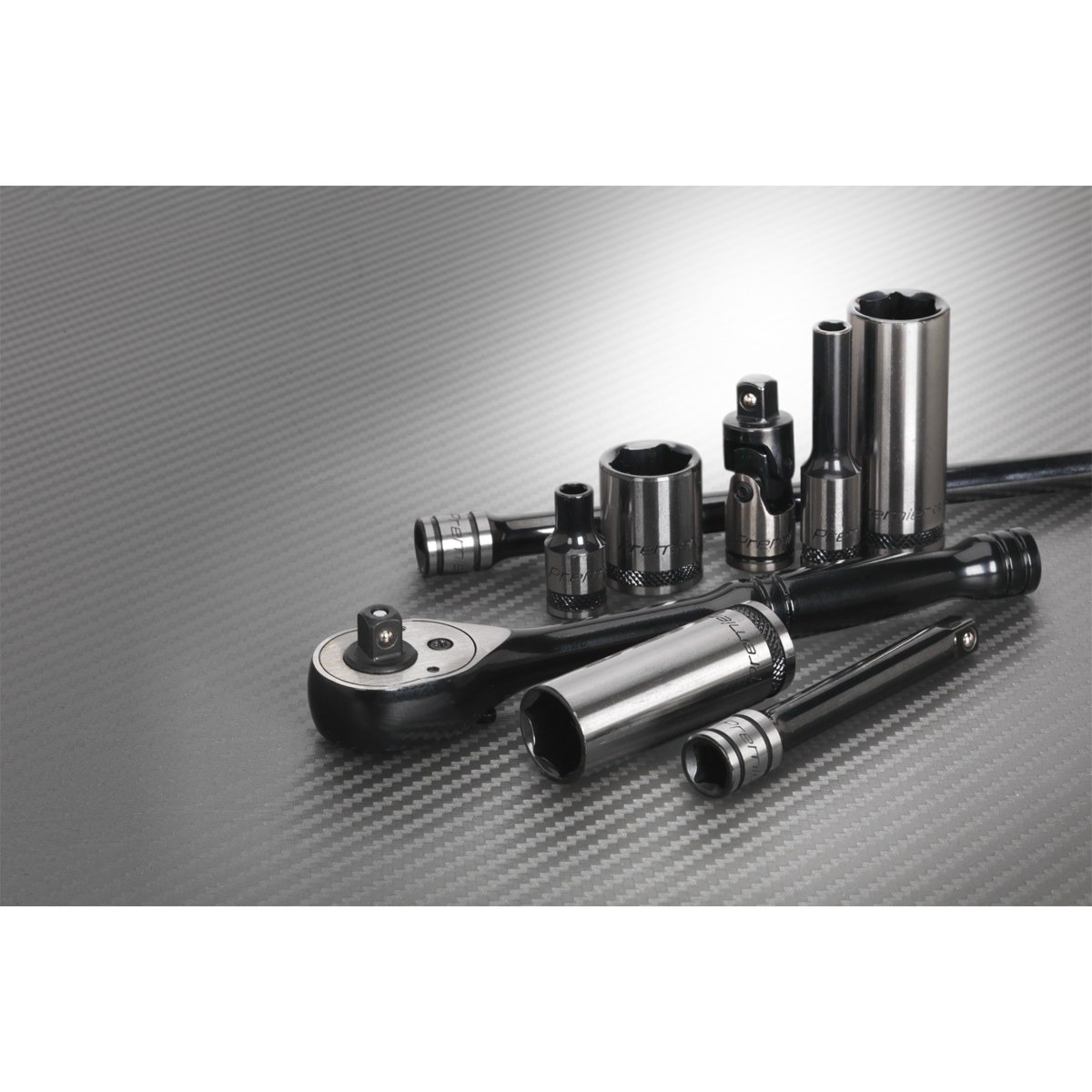 Premier Black AK7970 Premier Black Socket Set 1/4"Sq Drive 32pc