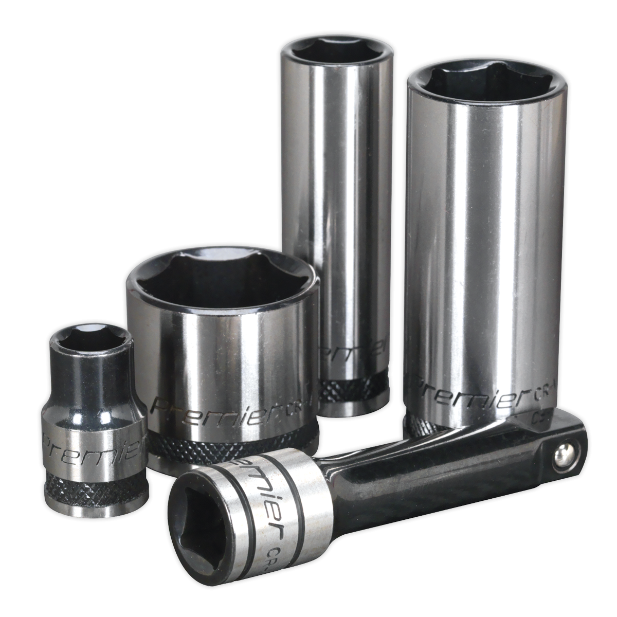 Premier Black AK7971 Premier Black Socket Set 3/8"Sq Drive 34pc