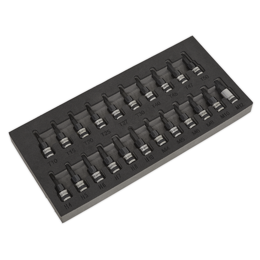 Premier Black AK7985 Premier Black TRX-Star*/Hex/Spline Socket Bit Set 3/8"Sq Drive 22pc