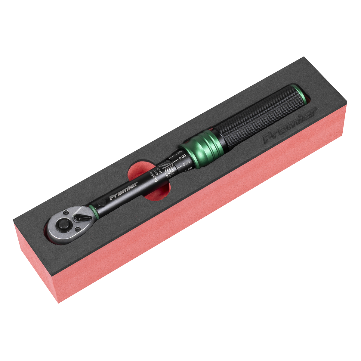 Premier Black STW901B Premier Black Calibrated Micrometer Torque Wrench 1/4"Sq Drive 5-25Nm