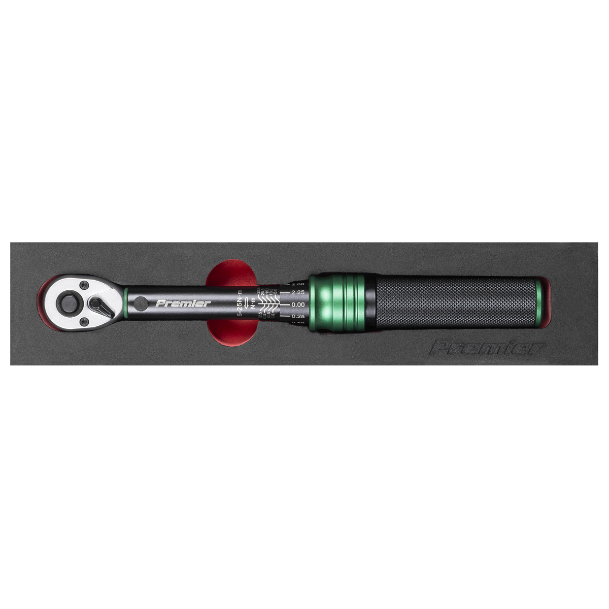 Premier Black STW901B Premier Black Calibrated Micrometer Torque Wrench 1/4"Sq Drive 5-25Nm