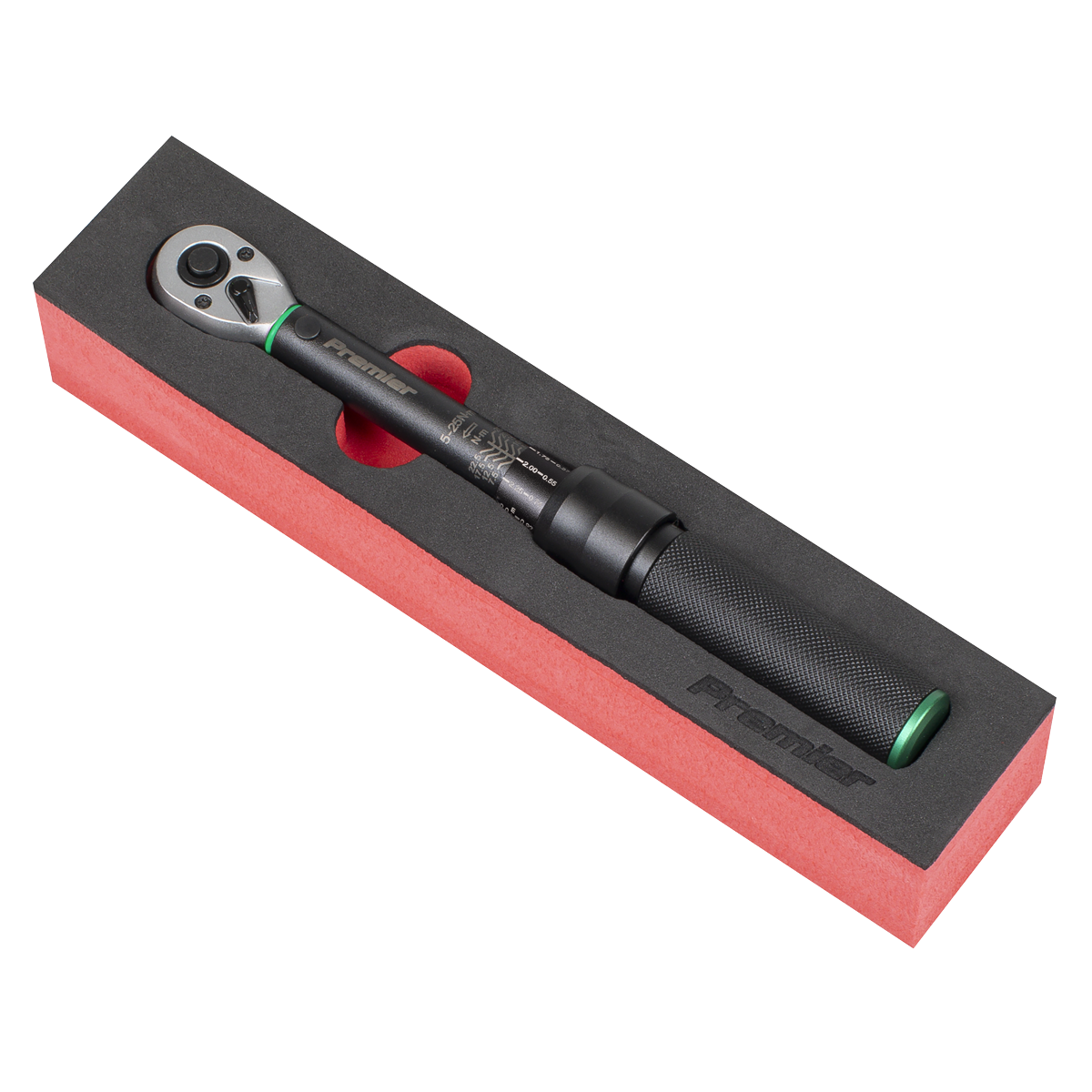 Premier Black STW901B Torque Wrench Micrometer 1/4"Sq Drive Calibrated 5-25Nm - Premier Black