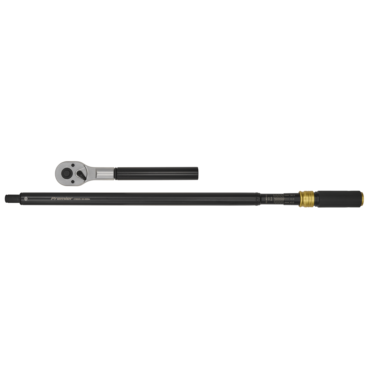 Premier Black STW907B Premier Black Torque Wrench Micrometer 3/4"Sq Drive Calibrated 160-800Nm