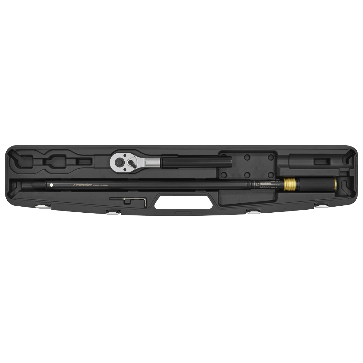 Premier Black STW908B Premier Black Torque Wrench Micrometer 3/4"Sq Drive Calibrated 200-1000Nm