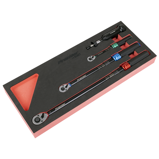 Premier Black STW909SETB Premier Black Torque Wrench Micrometer & Torque Screwdriver Set 4pc