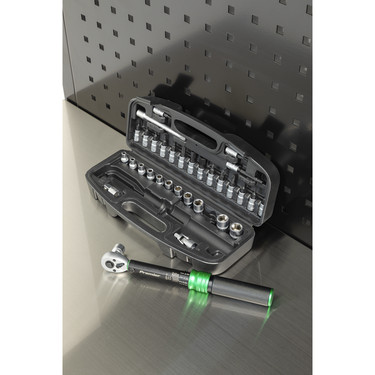 Premier Black STW910B Premier Black Torque Wrench Set 1/4"Sq Drive 5-25Nm 33pc