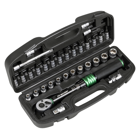 Premier Black STW910B Torque Wrench Set 1/4"Sq Drive 5-25Nm 33pc
