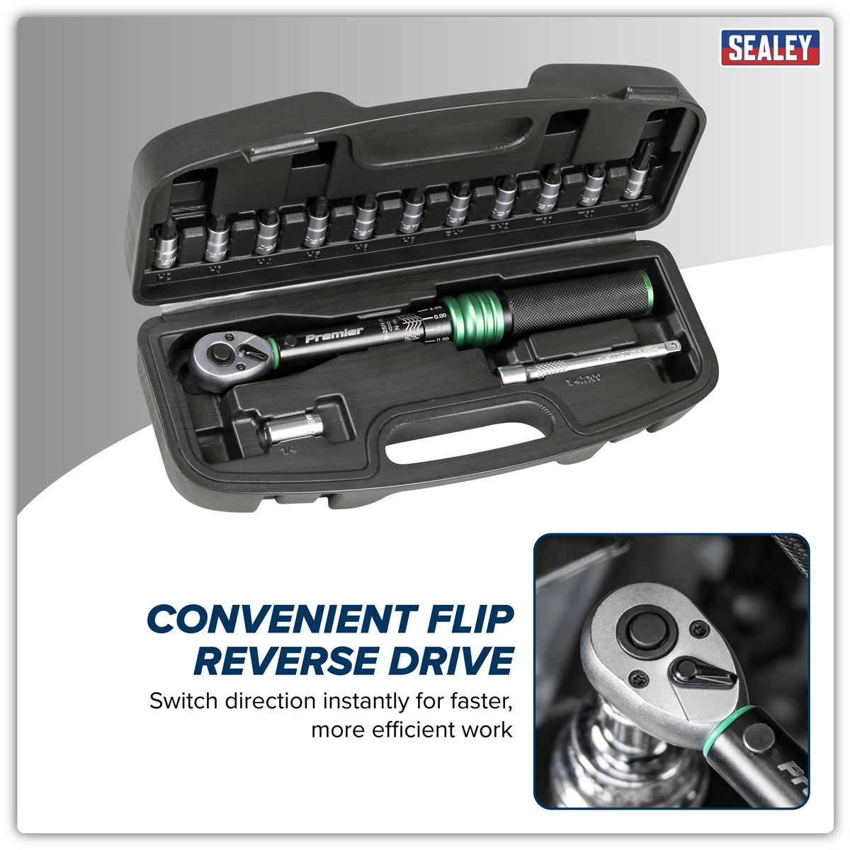 Premier Black STW911B Torque Wrench Set 1/4"Sq Drive 5-25Nm 14pc