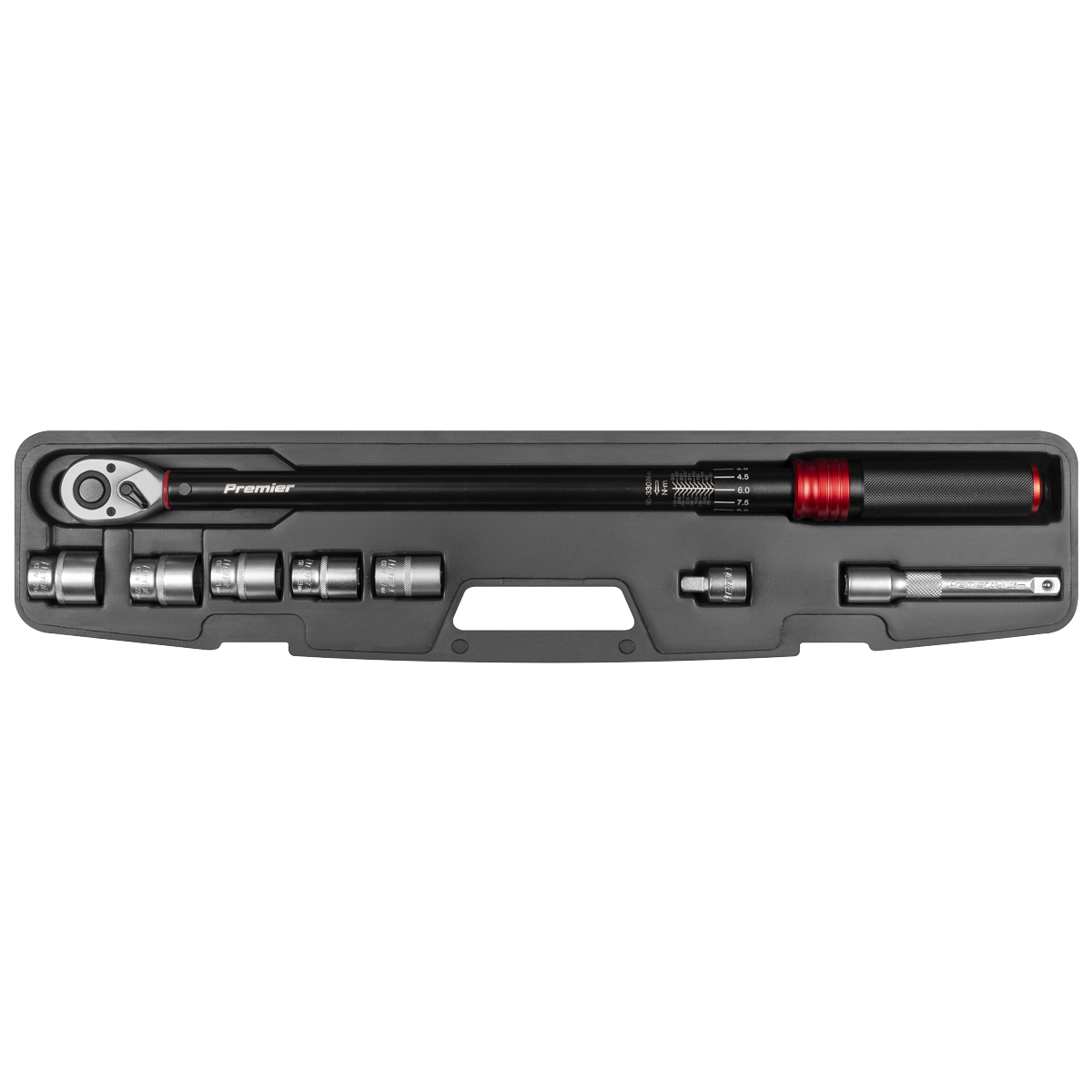 Premier Black STW915B Premier Black Torque Wrench Set 1/2"Sq Drive 60-330Nm 8pc