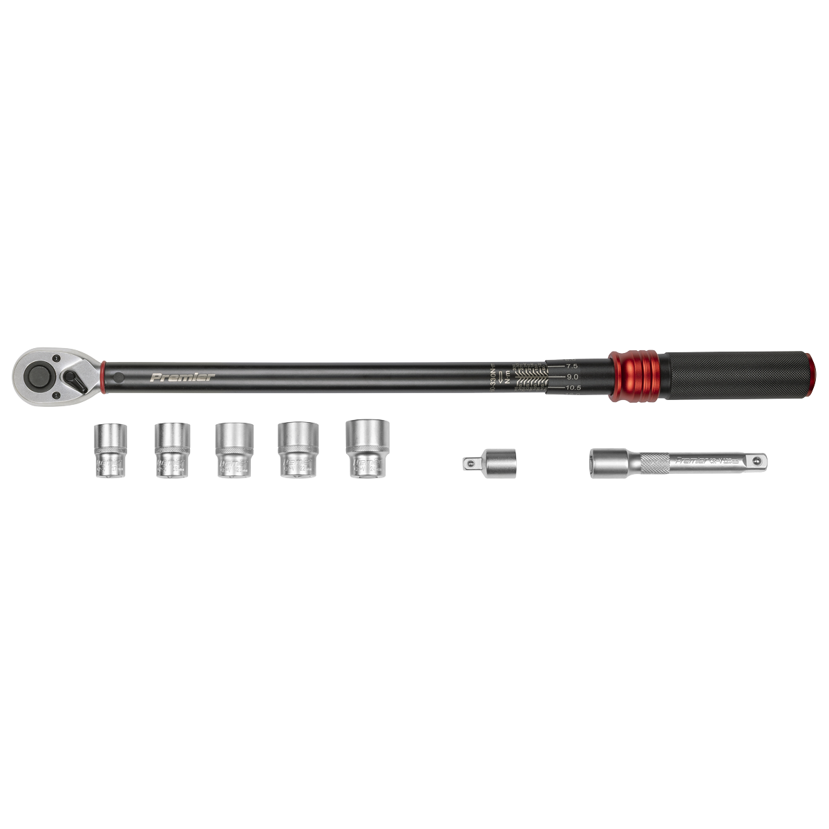 Premier Black STW915B Premier Black Torque Wrench Set 1/2"Sq Drive 60-330Nm 8pc