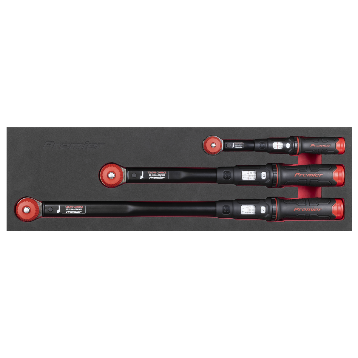 Premier Black STW920SET Premier Black Calibrated Micrometer Torque Wrench Set 3pc