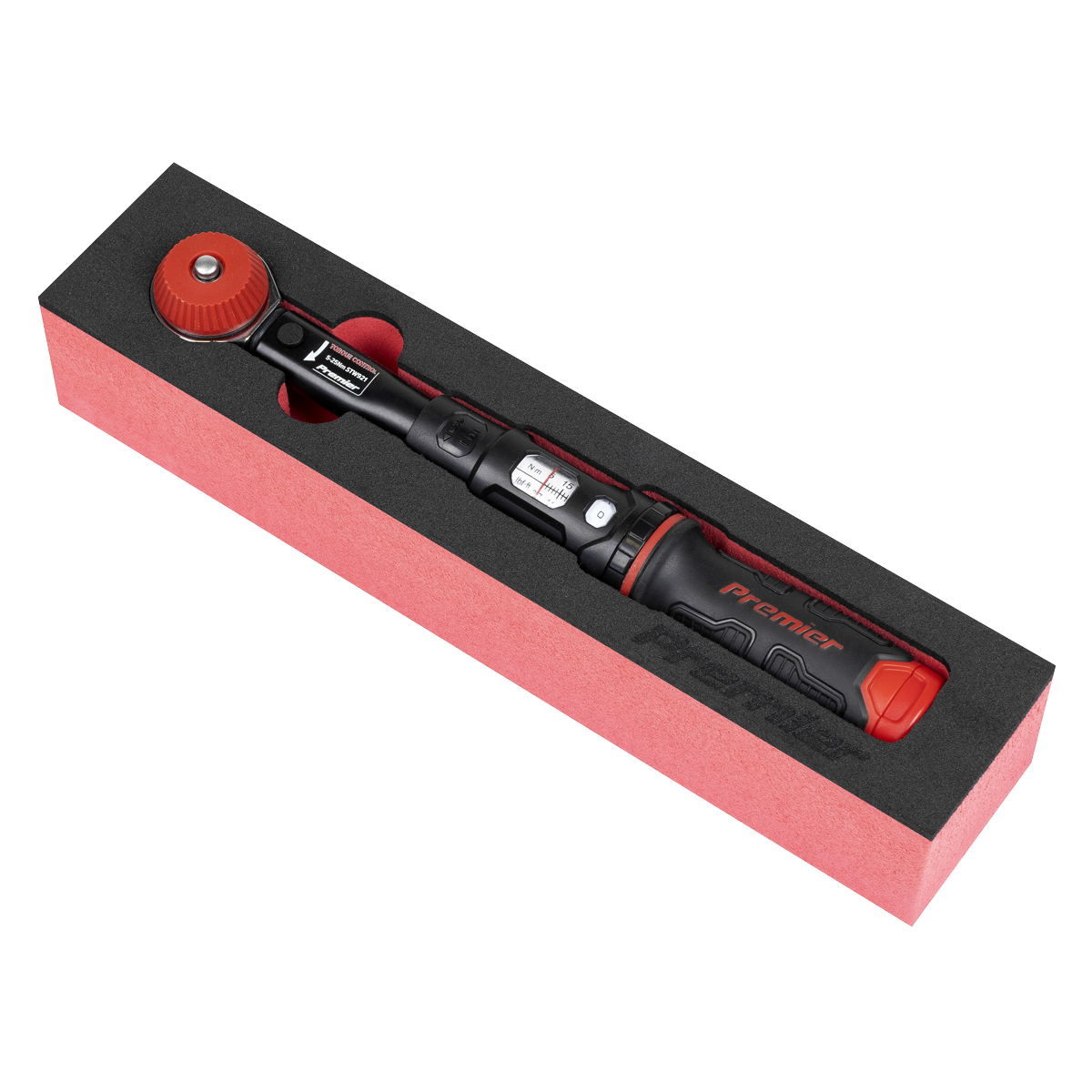 Premier Black STW921 Premier Black Calibrated Micrometer Torque Wrench with 1/4"Sq Push-Through Drive 5-25Nm
