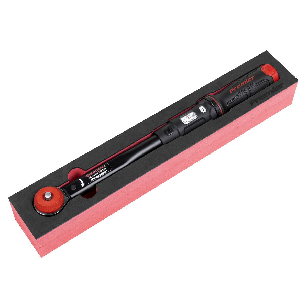 Premier Black STW923 Premier Black Calibrated Micrometer Torque Wrench with 3/8"Sq Push-Through Drive 20-100Nm