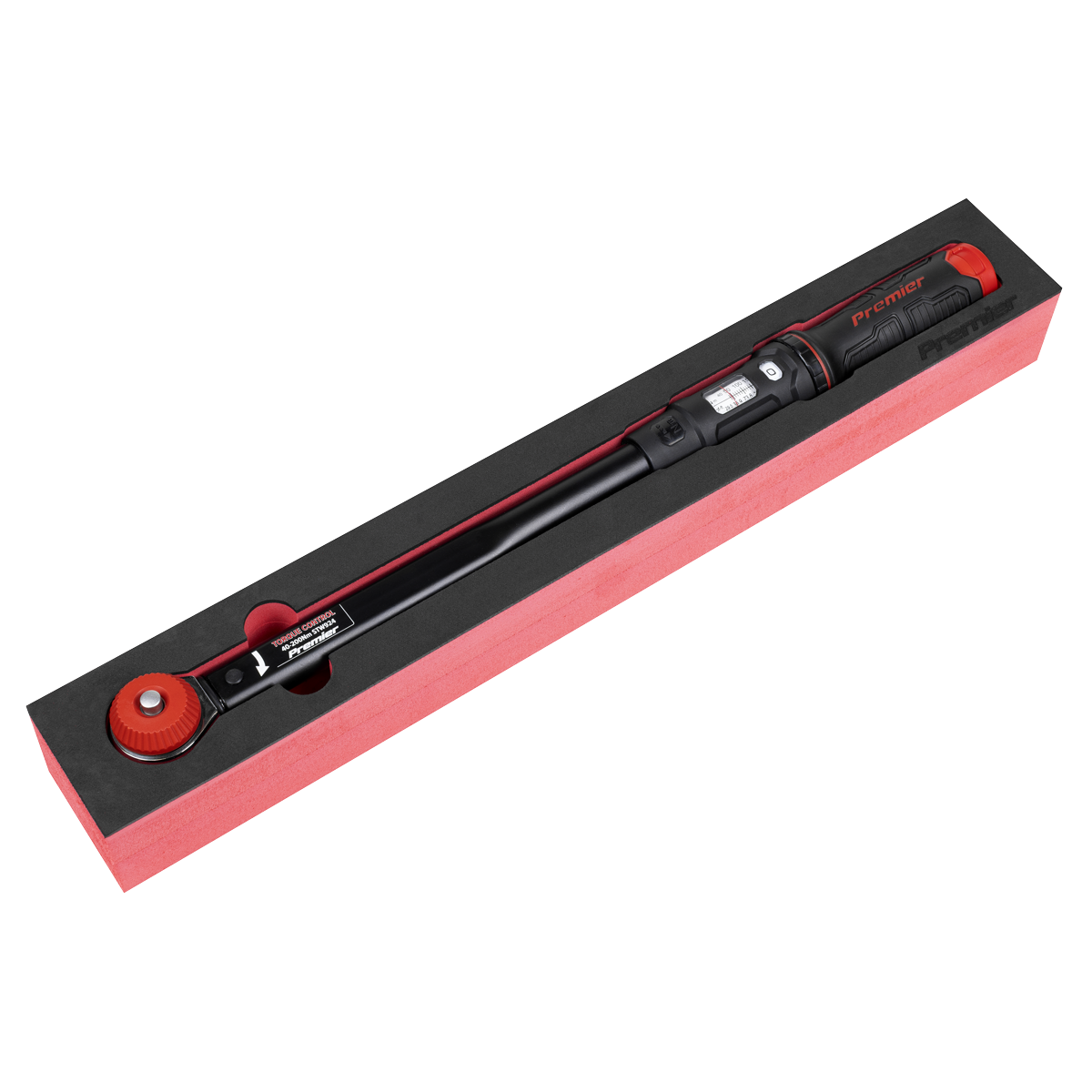 Premier Black STW924 Premier Black Calibrated Micrometer Torque Wrench with 1/2"Sq Push-Through Drive 40-200Nm