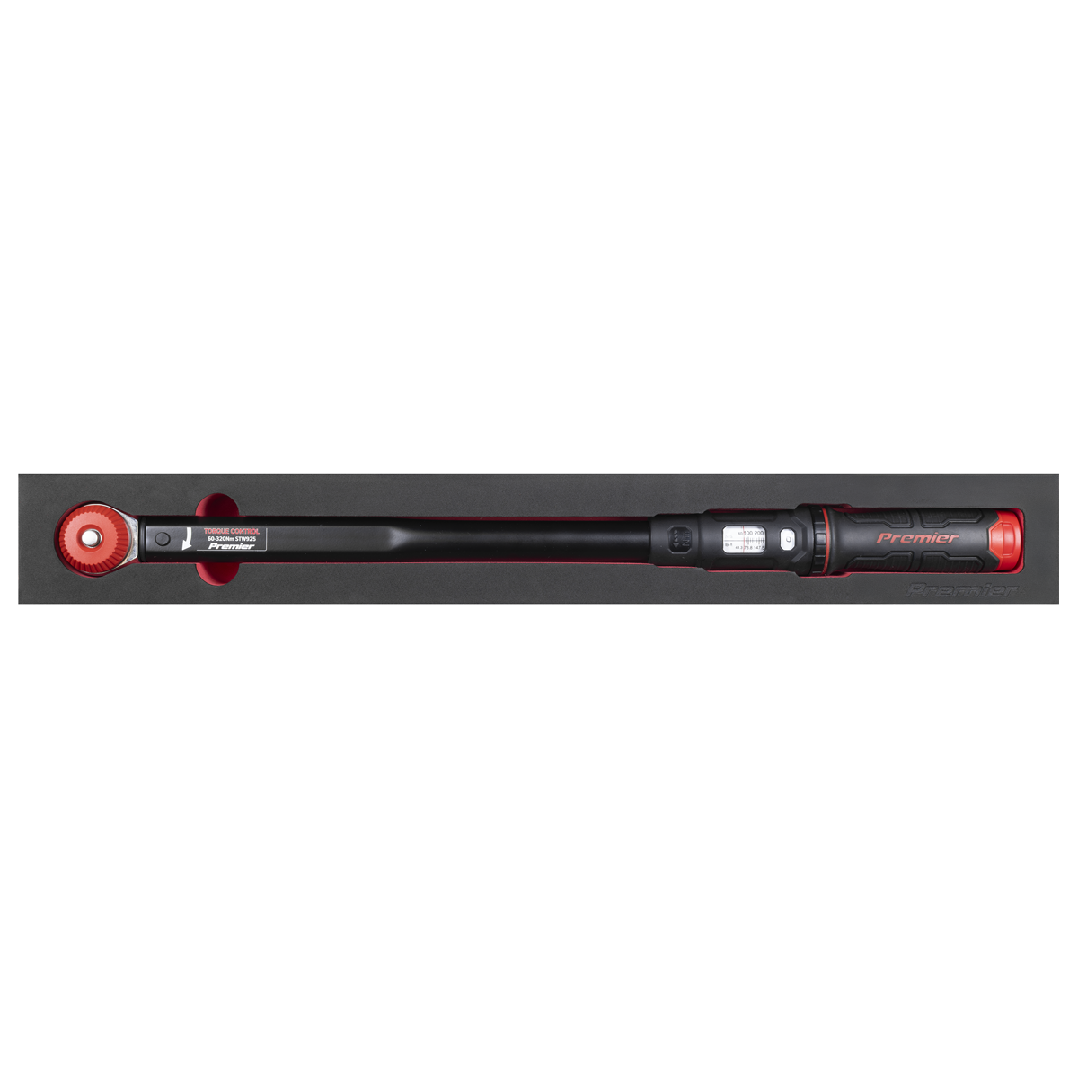 Premier Black STW925 Premier Black Calibrated Micrometer Torque Wrench with 1/2"Sq Push-Through Drive 60-320Nm