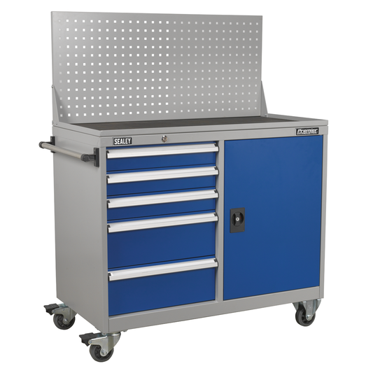 Premier Industrial API1103A Premier Industrial™ Mobile Workstation with 5 Drawers & 1 Shelf