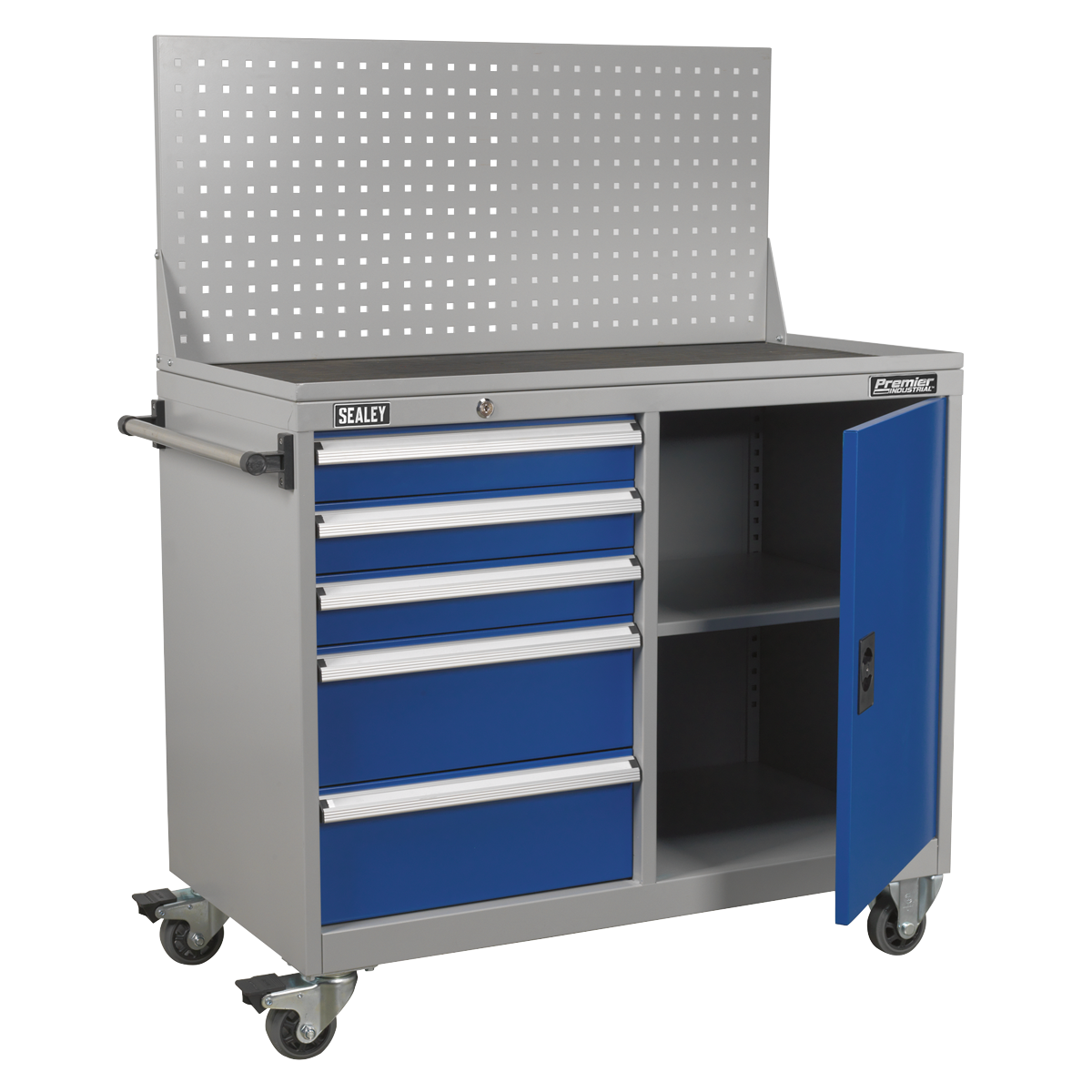 Premier Industrial API1103A Premier Industrial™ Mobile Workstation with 5 Drawers & 1 Shelf