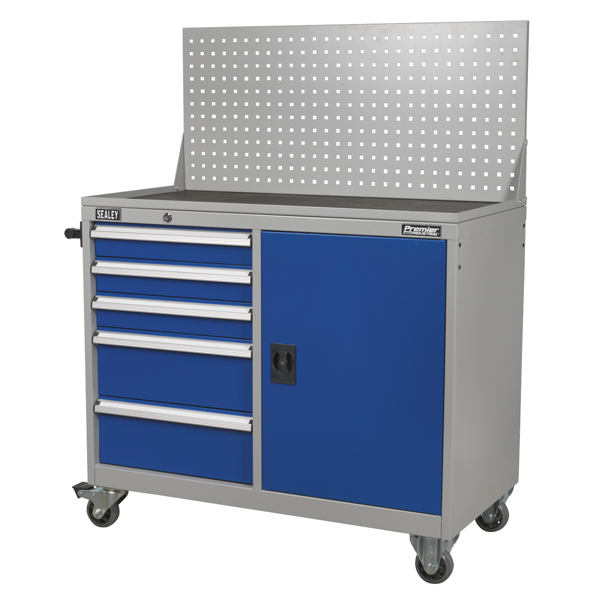 Premier Industrial API1103A Premier Industrial™ Mobile Workstation with 5 Drawers & 1 Shelf