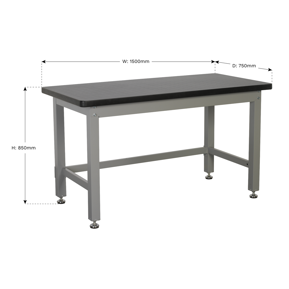 Premier Industrial API1500 Premier Industrial™ Steel Workbench 1.5m