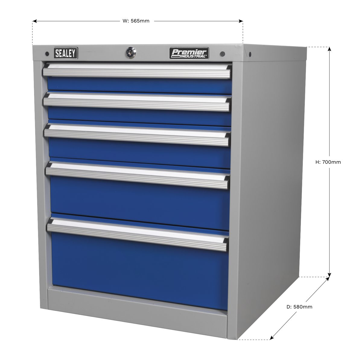 Premier Industrial API5655B Premier Industrial™ Cabinet 5 Drawer