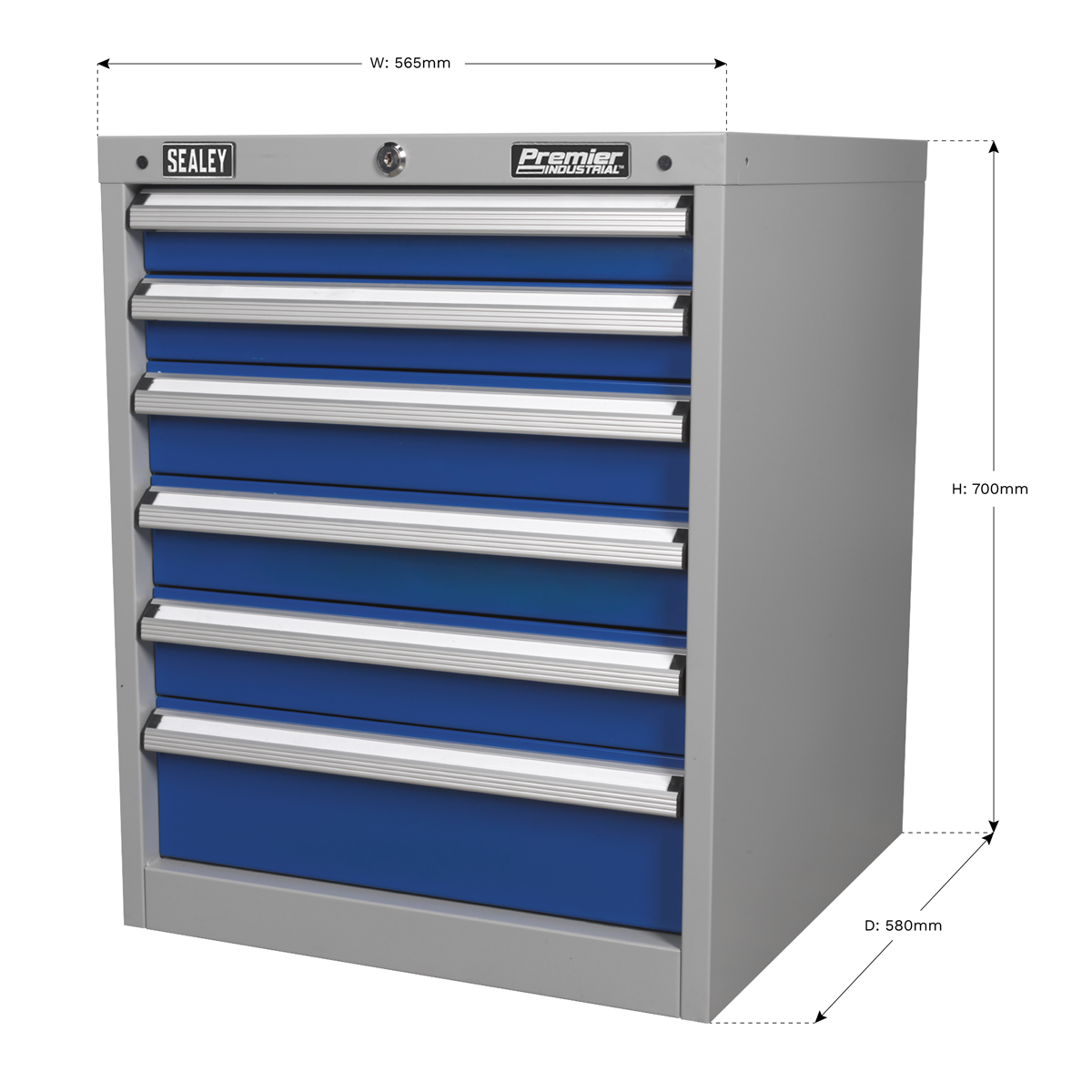 Premier Industrial API5656 Premier Industrial™ Cabinet 6 Drawer