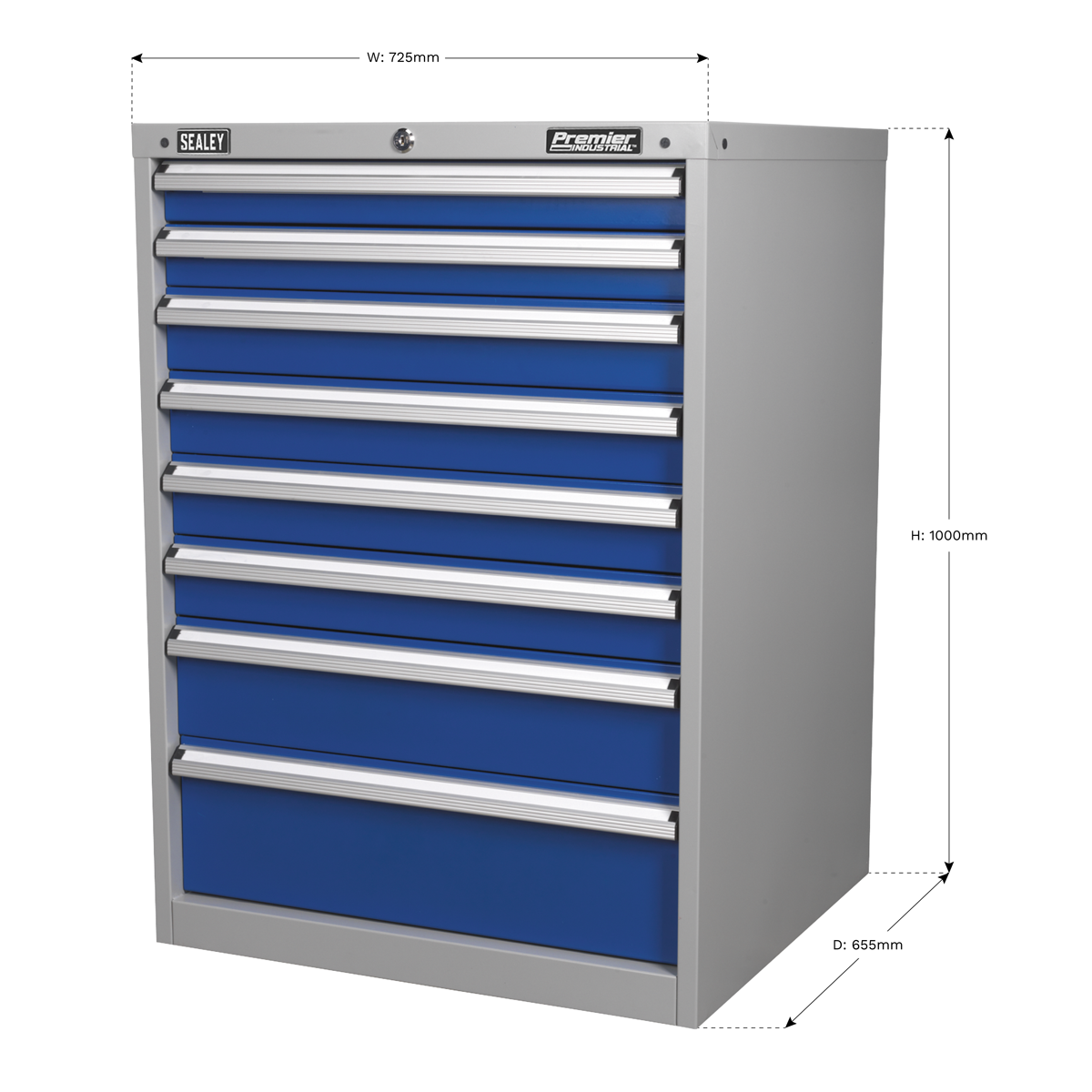 Premier Industrial API7238 Premier Industrial™ Cabinet 8 Drawer