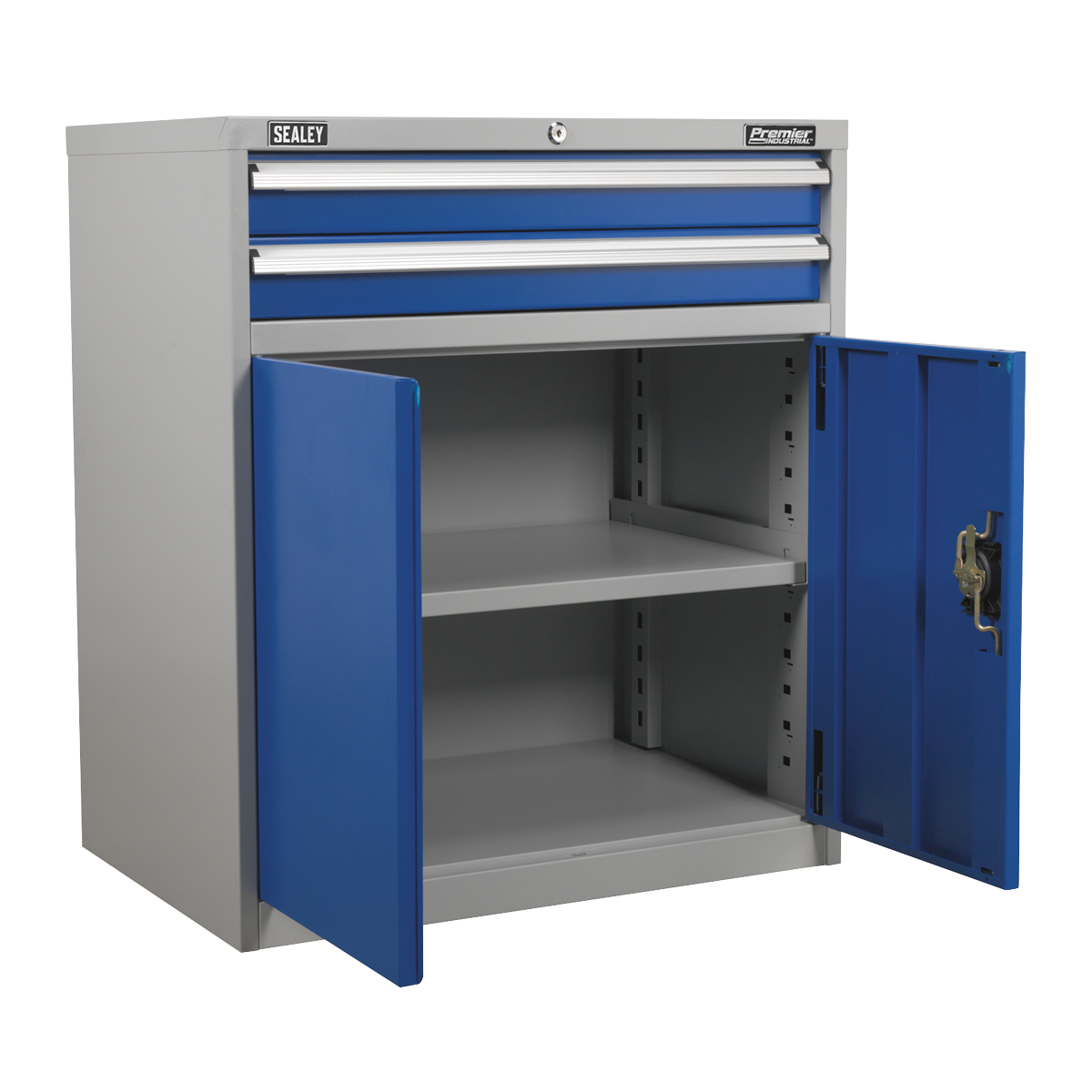 Premier Industrial API8810 Premier Industrial™ Industrial Cabinet with 2 Drawers & 1 Shelf