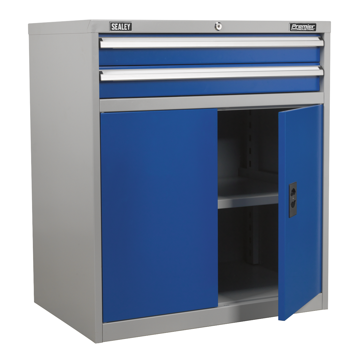 Premier Industrial API8810 Premier Industrial™ Industrial Cabinet with 2 Drawers & 1 Shelf