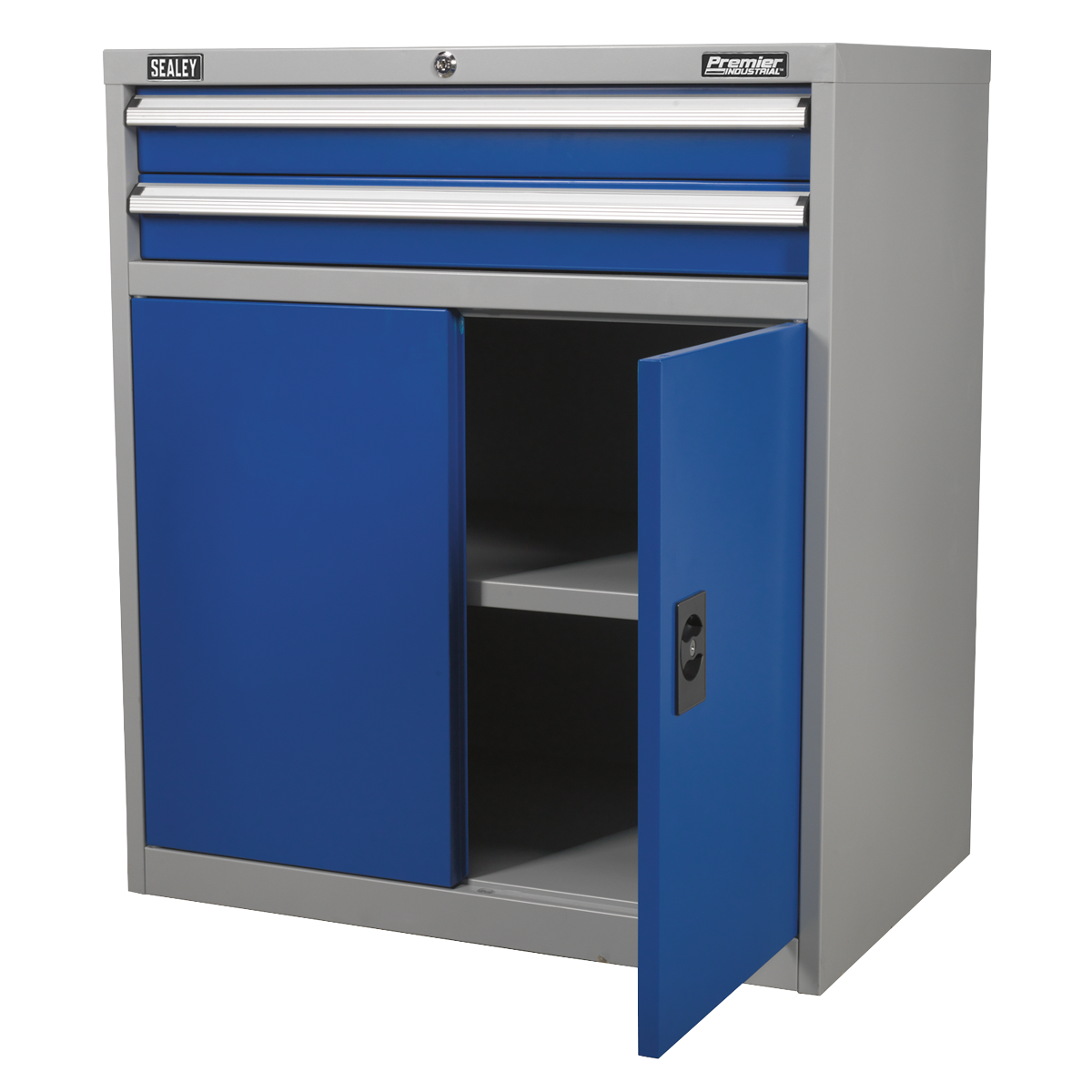 Premier Industrial API8810 Premier Industrial™ Industrial Cabinet with 2 Drawers & 1 Shelf
