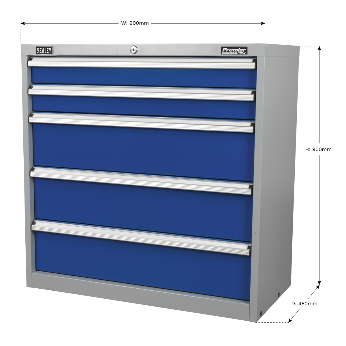 Premier Industrial API9005 Premier Industrial™ Cabinet 5 Drawer