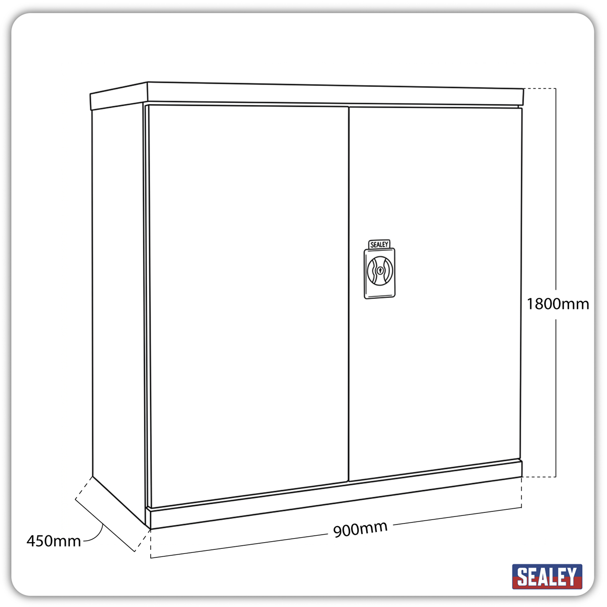 Premier Industrial APICCOMBOH2 Premier Industrial™ Cabinet with 2 Shelves 900mm
