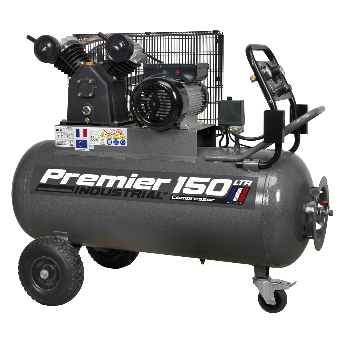 Premier Industrial SAC3153B Premier 150L Belt Drive Air Compressor with Front Control Panel 3hp