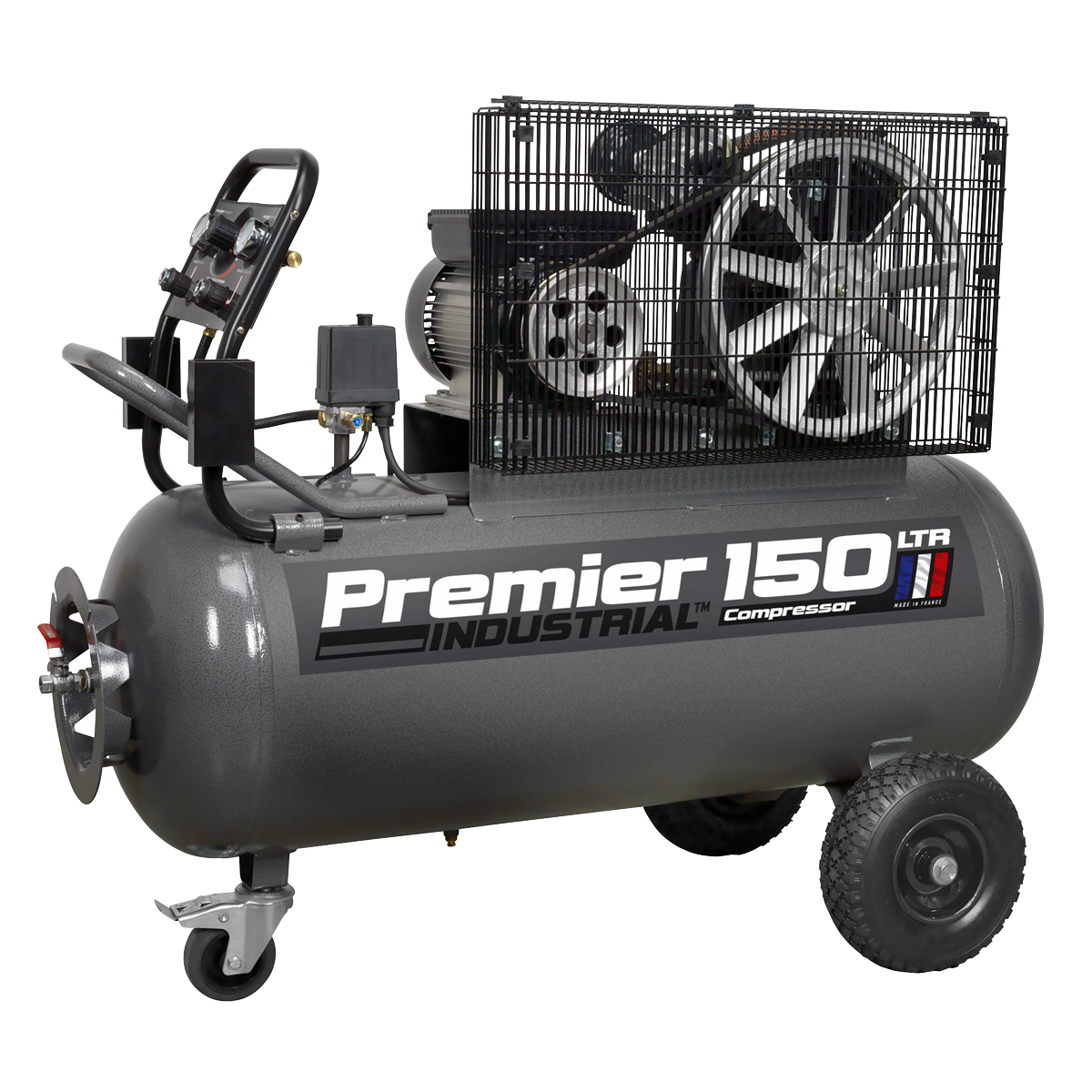 Premier Industrial SAC3153B Premier 150L Belt Drive Air Compressor with Front Control Panel 3hp