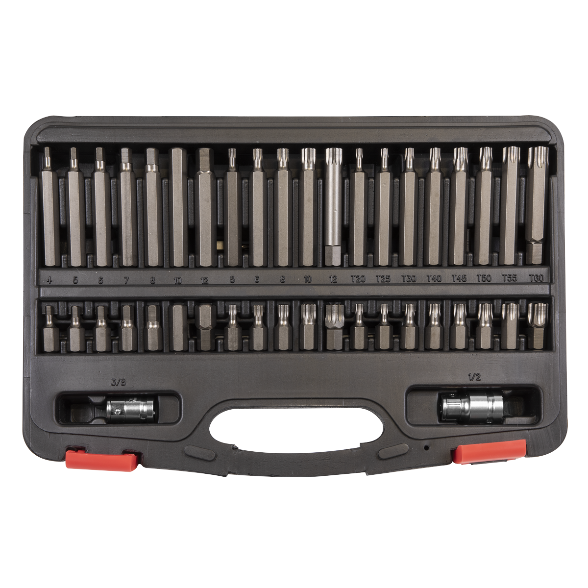 Premier Platinum AK21942P Premier TRX-Star*/Hex/Spline Bit Set 3/8" & 1/2"Sq Drive 42pc
